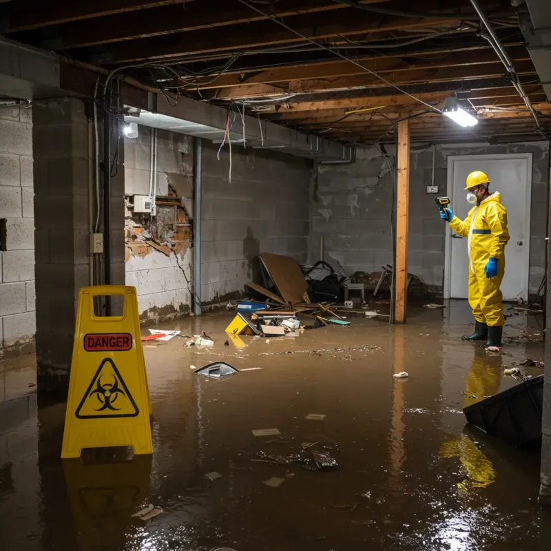 Flooded Basement Electrical Hazard in De Kalb, MS Property